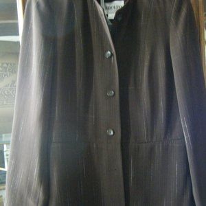 Women Adolfo Brown Two Piece Suit Size 8